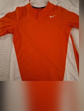 Nike Orange and White Performance Baseball Jersey Short-Sleeve